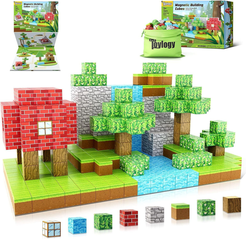 Magnetic Building Blocks  MineCrafter Edition - 48 Cubes