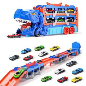 2 in 1 Foldable Dinosaur Transport Truck