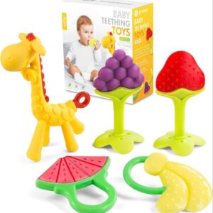 Fruits Shaped Teether Toys â€“ Pack of 5