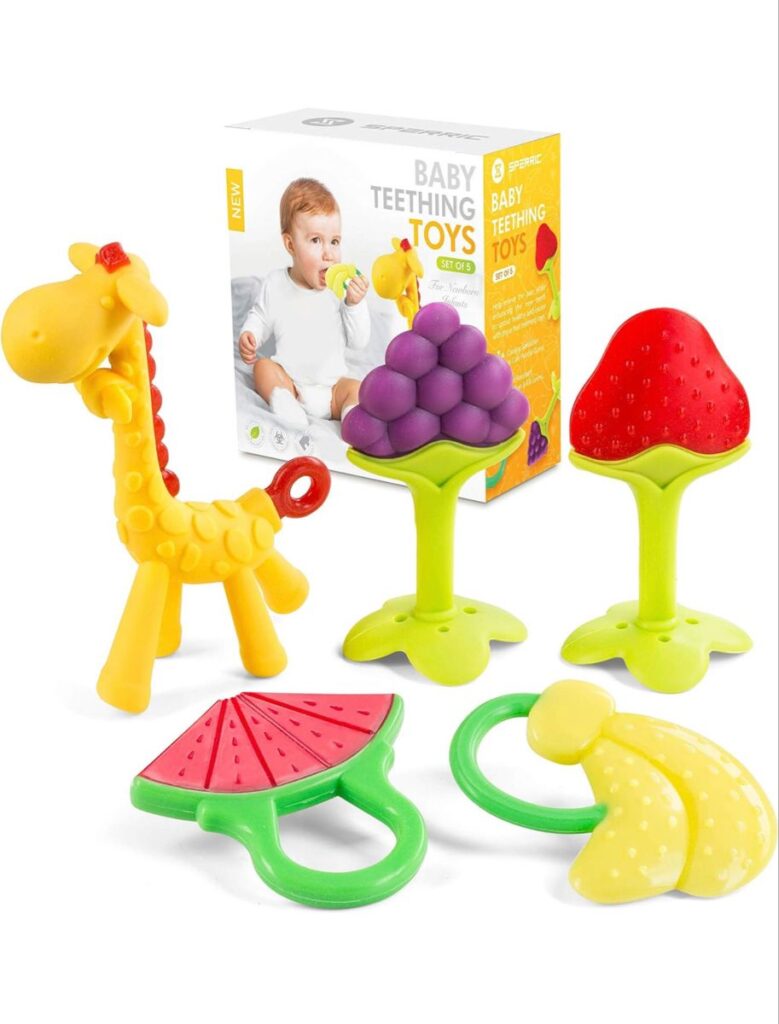 Fruits Shaped Teether Toys â€“ Pack of 5
