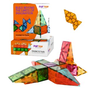 42 PCS Magnetic Tiles Travel Set STEM Building Blocks