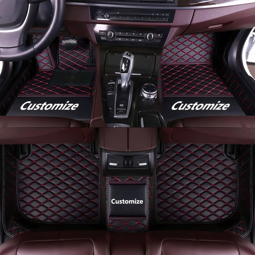 5-piece waterproof leather car mat set