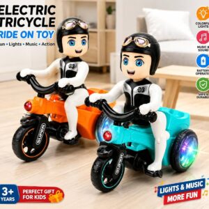 Cool Stunt Three-Wheel Scooter Toy with Lights & Music Set of 2