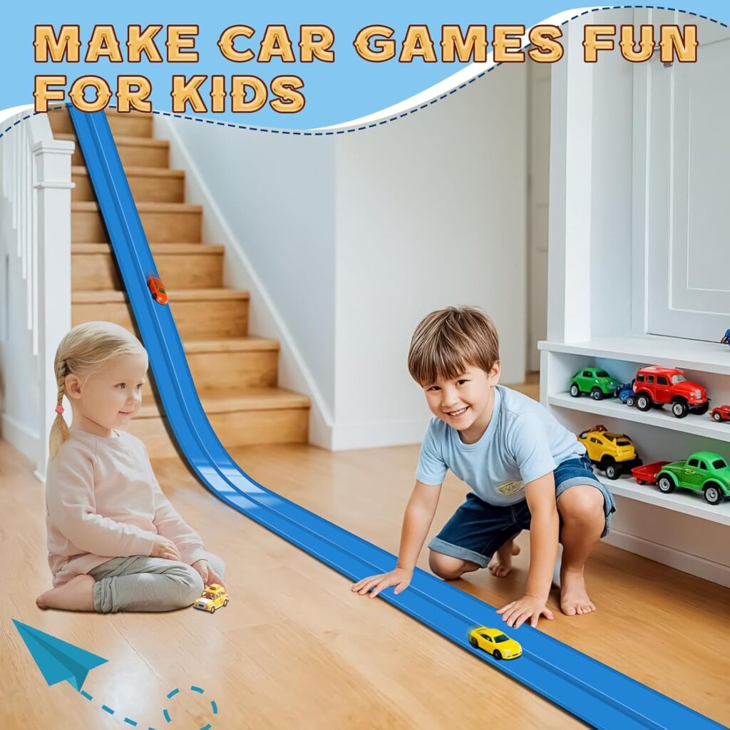 15 ft Flexible Double-Sided Racetrack Toy - Blue