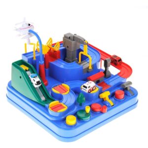 Car Adventure Rescue Track Set Educational Toy - Blue
