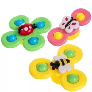 Children s Fun Suction Cup Spinner Toy ( Set of 3 ) - Insect