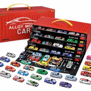 50 Pcs Unbreakable Die Cast Cars with Storage Box