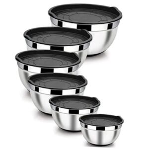 15PCS Stainless Steel Mixing Bowl Set with Airtight Lids