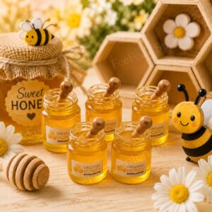 Golden Bee Honey Jar