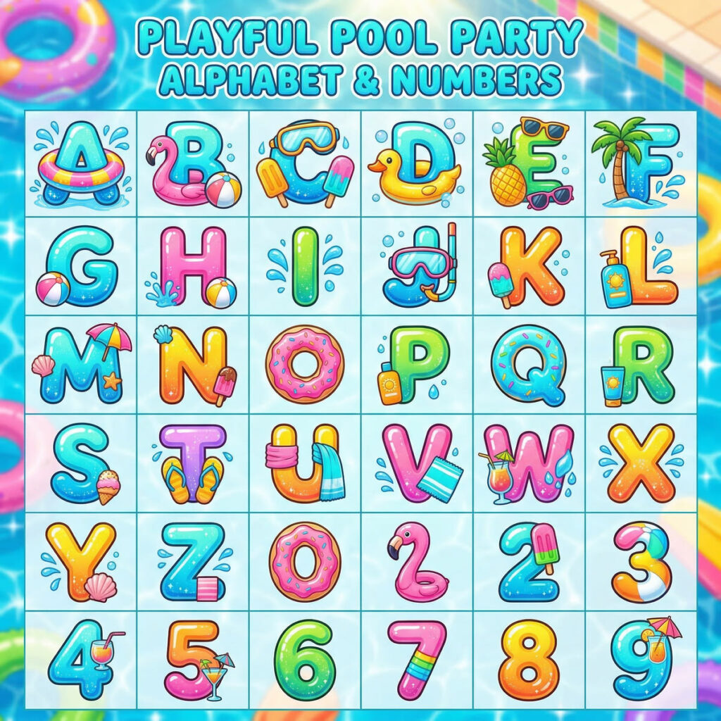 Round Alphabet Pool