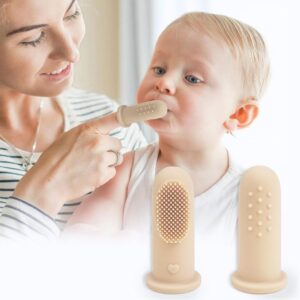 Silicone Baby Toothbrush Teether - Dark Brown