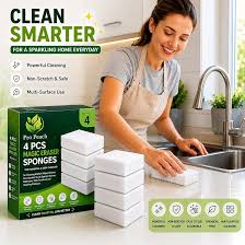 Magic Cleaning Sponge Effortless Cleaning for a Spotless Home (Set of 4)