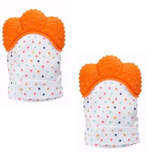 Baby Soft Teether Glove - Set of 2 - Orange