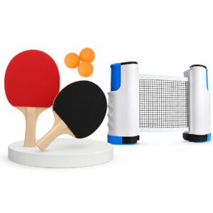 Portable Retractable Table Tennis Set - White
