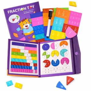 Magnetic Fraction Educational Puzzle