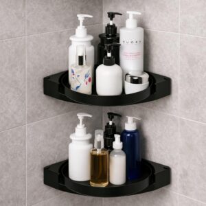 Rotatable Turntable Organizer Wall-Mounted Shelf for Bathroom & Spice Storage