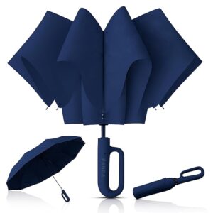 Ring buckle Umbrella  Sturdy Windproof  Travel Portable - Blue