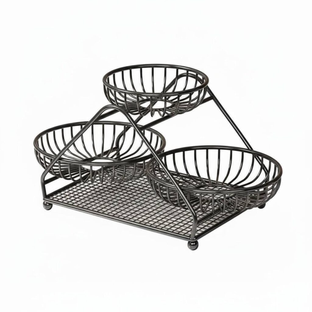 Multifunctional 3-Tier Fruit Basket Stand