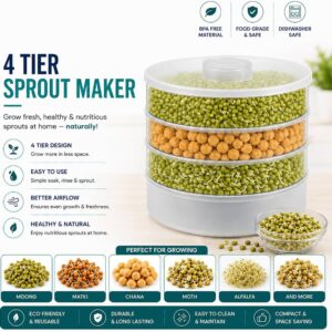 Healthy Living Kitchen Duo  Sprout Maker &  Sandwich Toaster - Combo (Sprout Maker+Sandwich Maker)