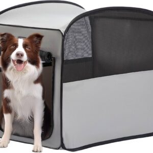 Travel safety folding dog crate