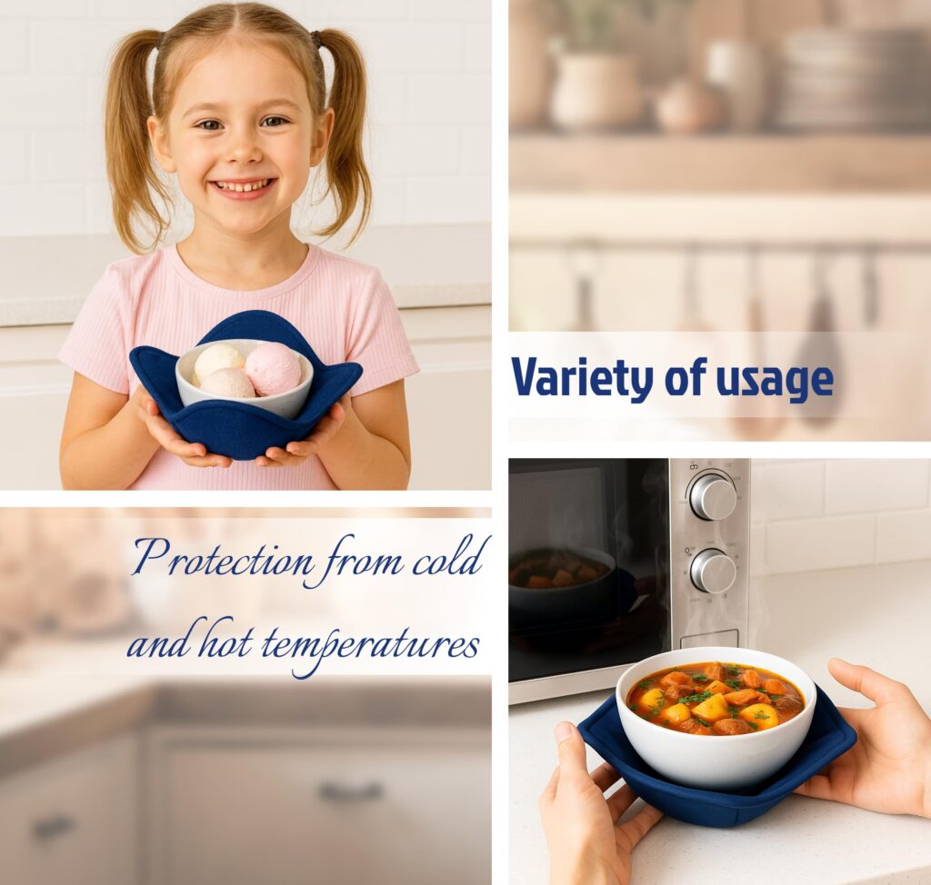 Burn-Free Multicolor Microwave Dish Holder(Set Of 2) - Blue