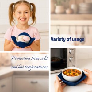 Burn-Free Multicolor Microwave Dish Holder(Set Of 2) - Blue