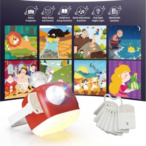 Bluetooth Storybook Projector & Nightlight for Kids - Red