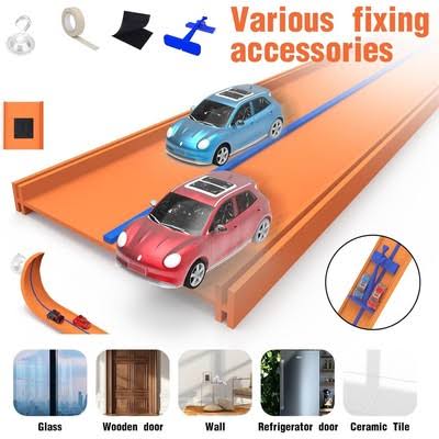 15 ft Flexible Double-Sided Racetrack Toy - Orange