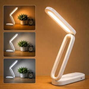LED Desk Lamp with Fan Touch Control Table Lamp Dimmable Reading Lamp