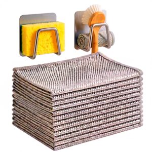 Wall Mount Stainless Steel Sponge Holder - Set of 10
