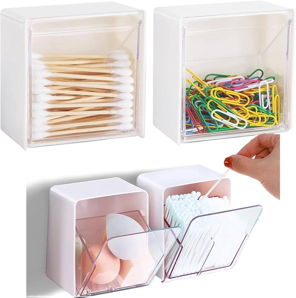 Wall-Mounted Transparent Storage Organizer (Set of 2)