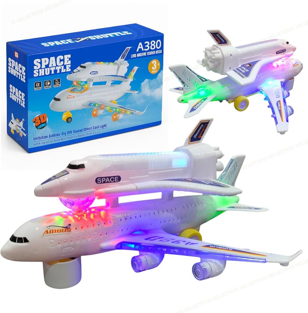 Interactive lights sound airplane play set
