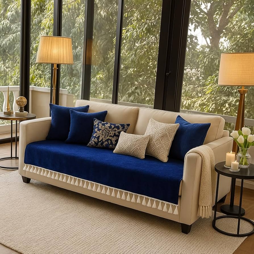5 Seater Modern Nordic-Inspired Plush Sofa Cover