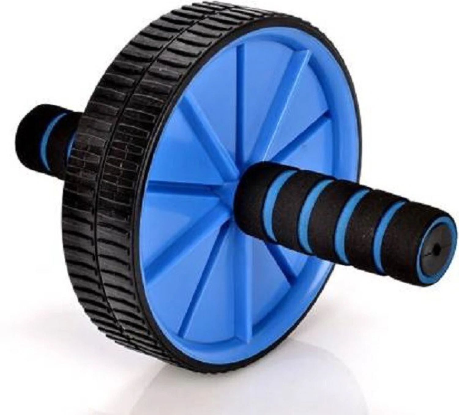 Easy To Use Portable Ab Roller Trainer - black