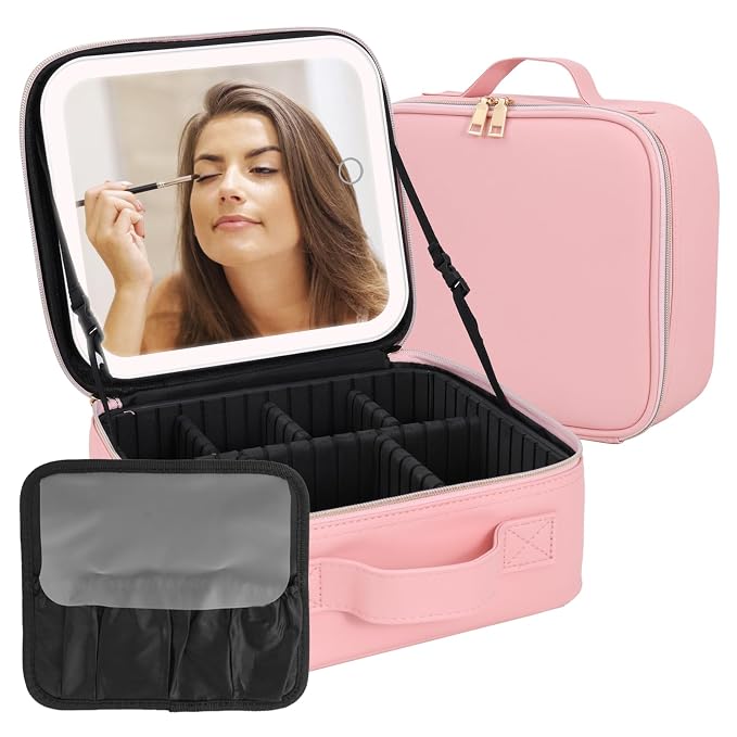 Makeup Bag with Mirror And Light